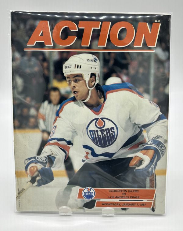 Action Edmonton Oilers Official Program January 7 1987 VS. Kings